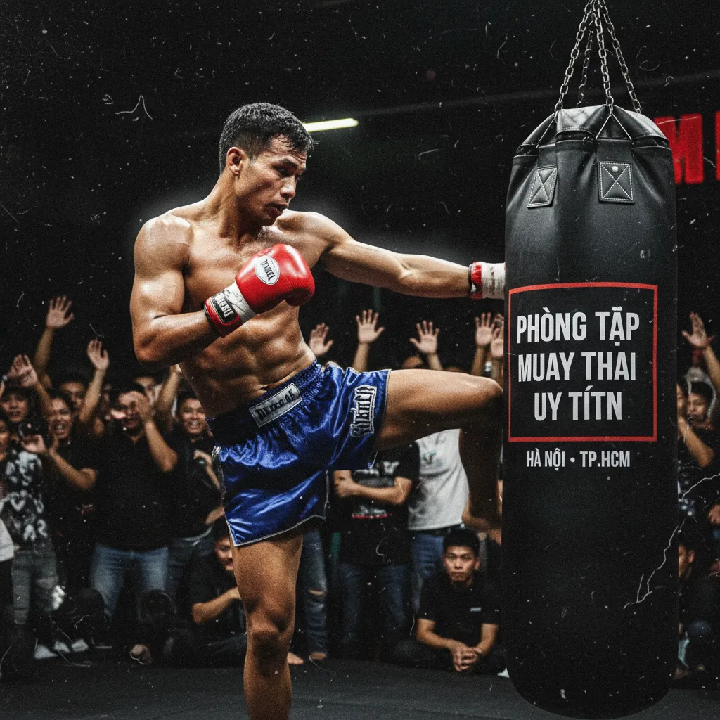 Lớp học Muay Thai với không khí tập luyện hăng say và cộng đồng gắn kết