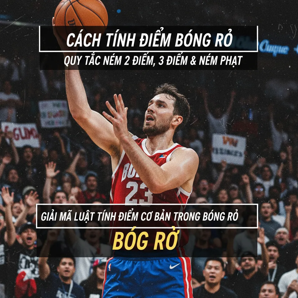 Một cầu thủ thực hiện cú ném 3 điểm trong trận đấu