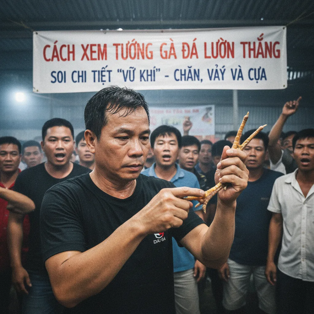 Xem chân, vảy và cựa gà chọi